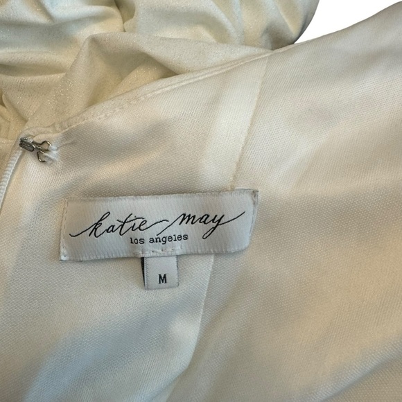 Katie May x Revolve - Brittany Gown in Silver Dusted Ivory Sz M - Picture 10 of 12